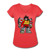 Character #33 Women's Tri-Blend V-Neck T-Shirt - heather red