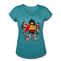 Character #33 Women's Tri-Blend V-Neck T-Shirt - heather turquoise