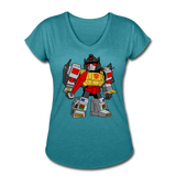 Character #33 Women's Tri-Blend V-Neck T-Shirt - heather turquoise