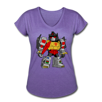 Character #33 Women's Tri-Blend V-Neck T-Shirt - purple heather