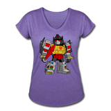 Character #33 Women's Tri-Blend V-Neck T-Shirt - purple heather