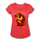 Character #34 Women's Tri-Blend V-Neck T-Shirt - heather red
