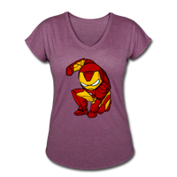 Character #34 Women's Tri-Blend V-Neck T-Shirt - heather plum