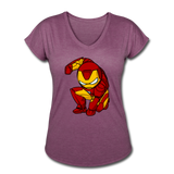 Character #34 Women's Tri-Blend V-Neck T-Shirt - heather plum