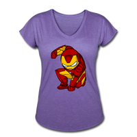 Character #34 Women's Tri-Blend V-Neck T-Shirt - purple heather