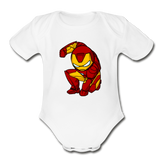 Character #34 Organic Short Sleeve Baby Bodysuit - white