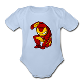 Character #34 Organic Short Sleeve Baby Bodysuit - sky