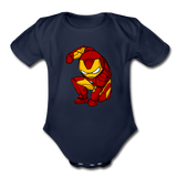 Character #34 Organic Short Sleeve Baby Bodysuit - dark navy