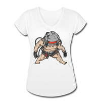 Character #36 Women's Tri-Blend V-Neck T-Shirt - white