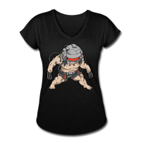 Character #36 Women's Tri-Blend V-Neck T-Shirt - black