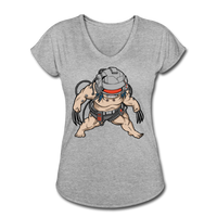 Character #36 Women's Tri-Blend V-Neck T-Shirt - heather gray