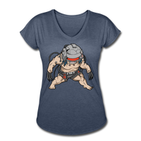 Character #36 Women's Tri-Blend V-Neck T-Shirt - navy heather