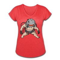 Character #36 Women's Tri-Blend V-Neck T-Shirt - heather red