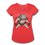 Character #36 Women's Tri-Blend V-Neck T-Shirt - heather red