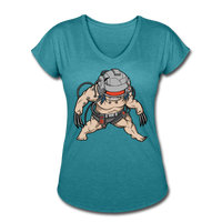 Character #36 Women's Tri-Blend V-Neck T-Shirt - heather turquoise