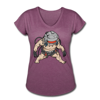 Character #36 Women's Tri-Blend V-Neck T-Shirt - heather plum