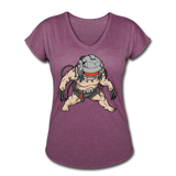 Character #36 Women's Tri-Blend V-Neck T-Shirt - heather plum