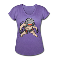 Character #36 Women's Tri-Blend V-Neck T-Shirt - purple heather