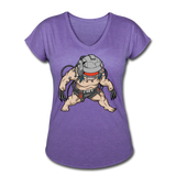 Character #36 Women's Tri-Blend V-Neck T-Shirt - purple heather