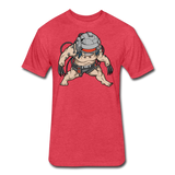 Character #36 Fitted Cotton/Poly T-Shirt by Next Level - heather red