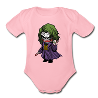 Character #37 Organic Short Sleeve Baby Bodysuit - light pink
