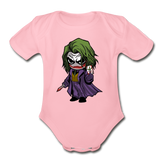 Character #37 Organic Short Sleeve Baby Bodysuit - light pink