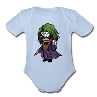 Character #37 Organic Short Sleeve Baby Bodysuit - sky