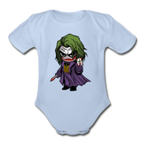 Character #37 Organic Short Sleeve Baby Bodysuit - sky