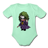 Character #37 Organic Short Sleeve Baby Bodysuit - light mint