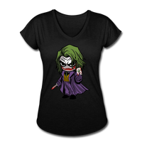 Character #37 Women's Tri-Blend V-Neck T-Shirt - black