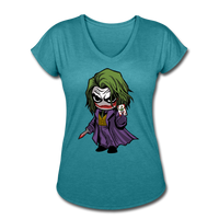 Character #37 Women's Tri-Blend V-Neck T-Shirt - heather turquoise