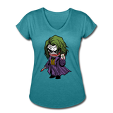 Character #37 Women's Tri-Blend V-Neck T-Shirt - heather turquoise