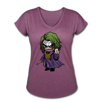 Character #37 Women's Tri-Blend V-Neck T-Shirt - heather plum