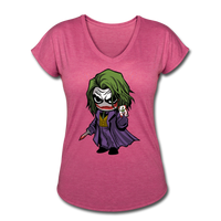 Character #37 Women's Tri-Blend V-Neck T-Shirt - heather raspberry