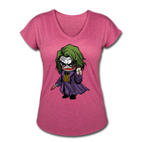 Character #37 Women's Tri-Blend V-Neck T-Shirt - heather raspberry