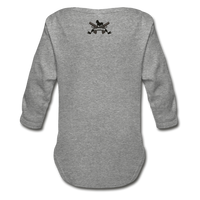 Character #37 Organic Long Sleeve Baby Bodysuit - heather gray