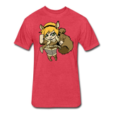 Character #39 Fitted Cotton/Poly T-Shirt by Next Level - heather red