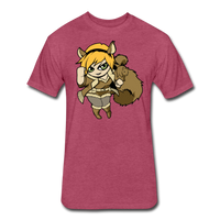 Character #39 Fitted Cotton/Poly T-Shirt by Next Level - heather burgundy