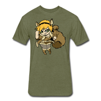 Character #39 Fitted Cotton/Poly T-Shirt by Next Level - heather military green