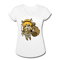 Character #39 Women's Tri-Blend V-Neck T-Shirt - white