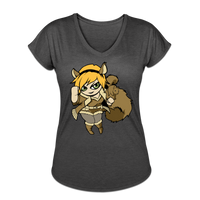 Character #39 Women's Tri-Blend V-Neck T-Shirt - deep heather