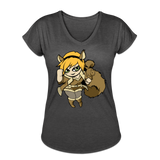 Character #39 Women's Tri-Blend V-Neck T-Shirt - deep heather