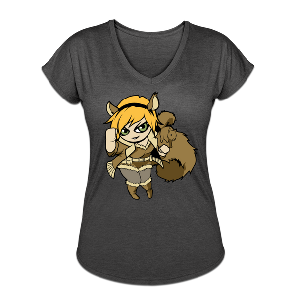 Character #39 Women's Tri-Blend V-Neck T-Shirt - deep heather