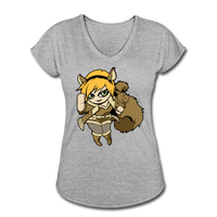 Character #39 Women's Tri-Blend V-Neck T-Shirt - heather gray