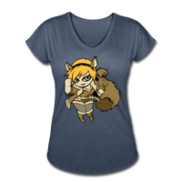 Character #39 Women's Tri-Blend V-Neck T-Shirt - navy heather