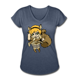 Character #39 Women's Tri-Blend V-Neck T-Shirt - navy heather