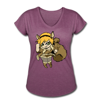 Character #39 Women's Tri-Blend V-Neck T-Shirt - heather plum