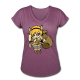 Character #39 Women's Tri-Blend V-Neck T-Shirt - heather plum