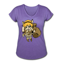 Character #39 Women's Tri-Blend V-Neck T-Shirt - purple heather