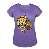 Character #39 Women's Tri-Blend V-Neck T-Shirt - purple heather